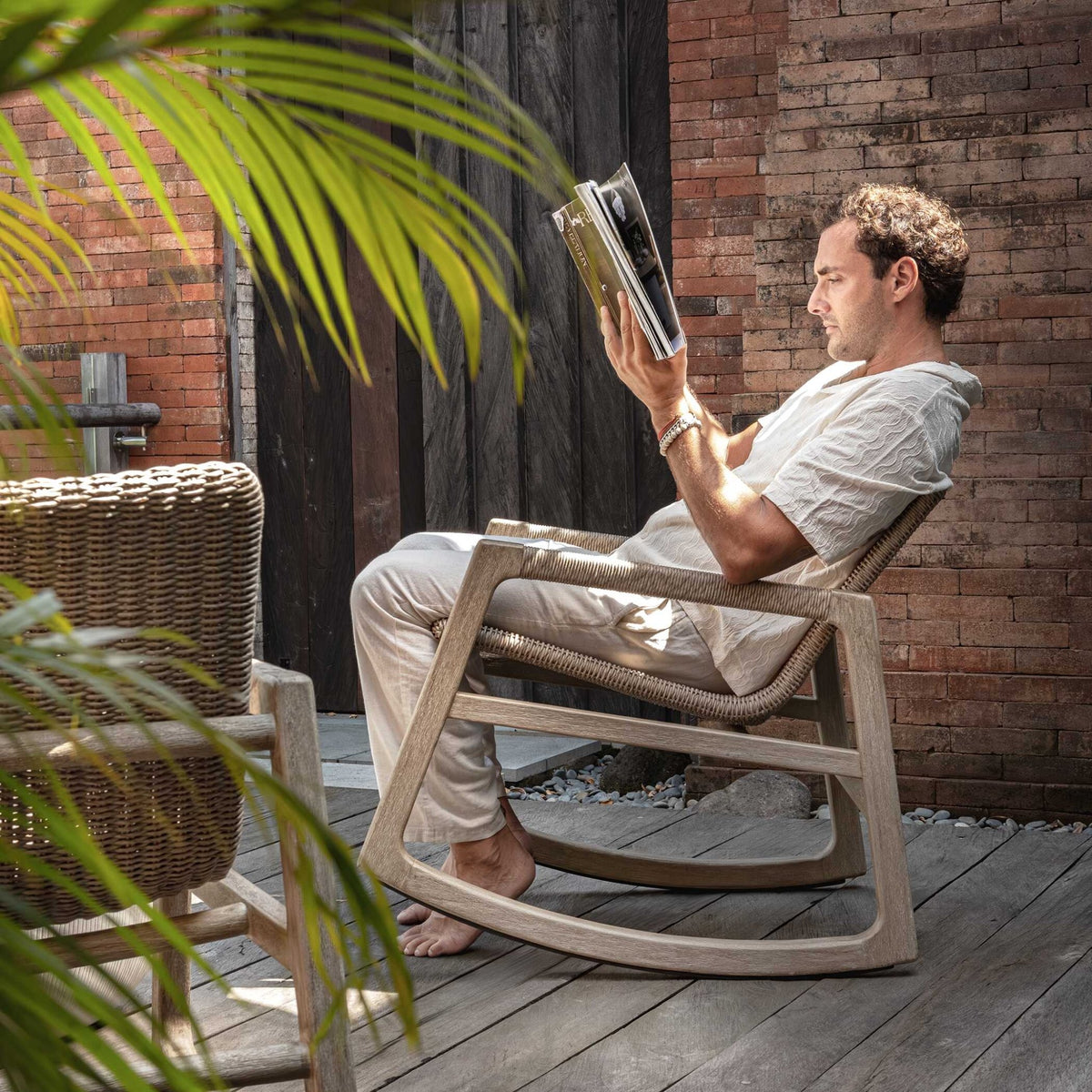 Sumba Outdoor Wicker Rocking Chair Outdoor Chairs| Uttermost