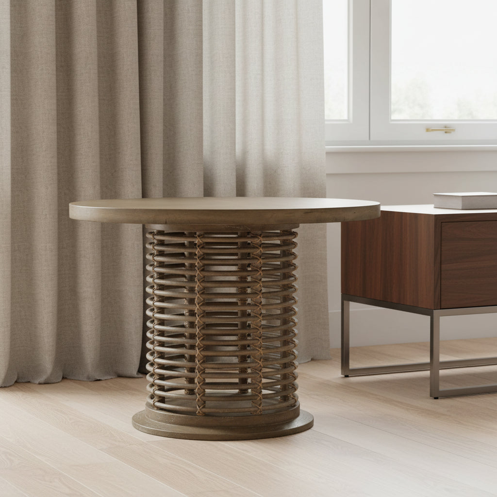 Sundance 48in Rattan Round Dining Table Dining Tables| Hooker