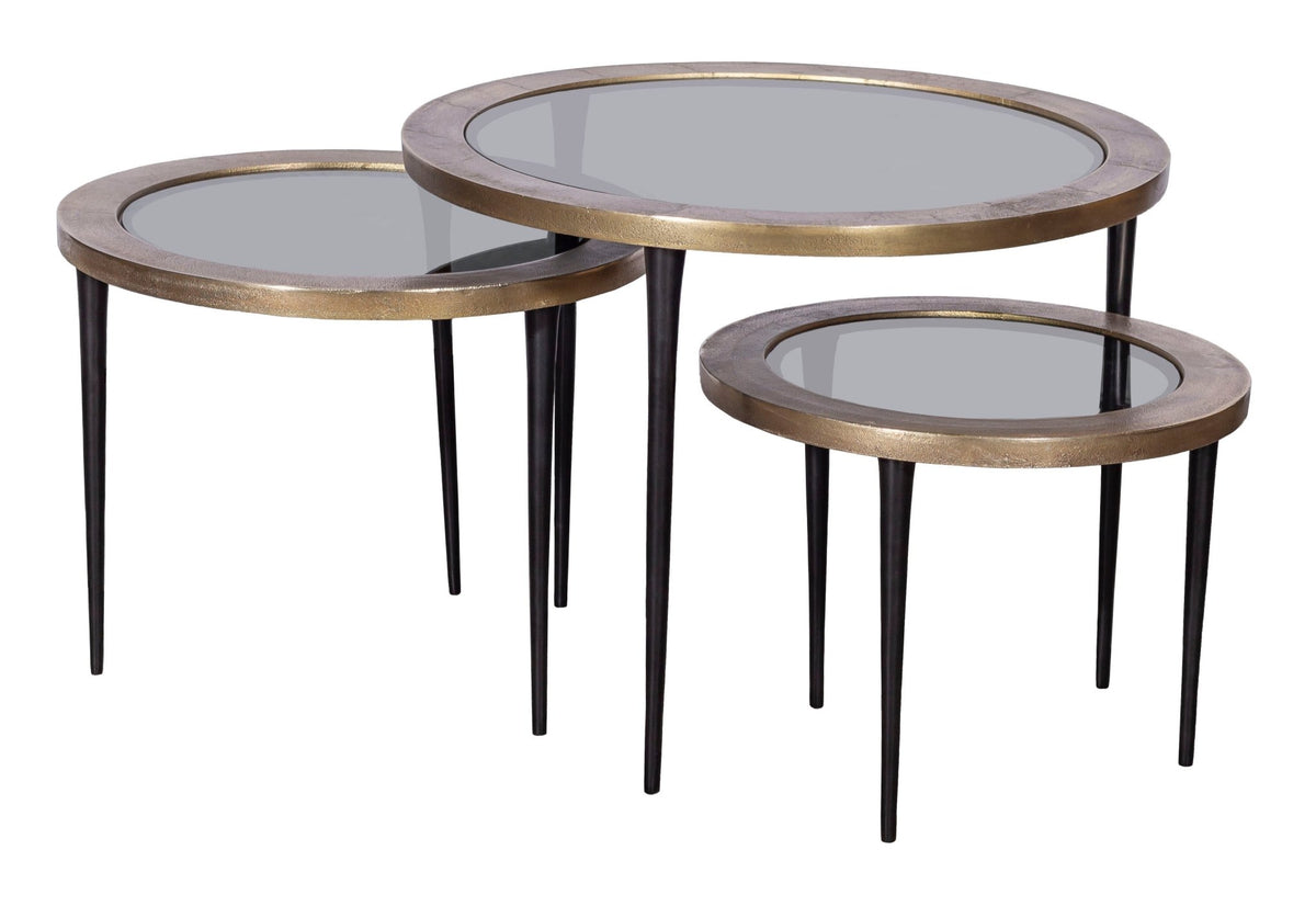 Sundries Antique Copper Nesting Cocktail Dining Tables| Fairfield Chair