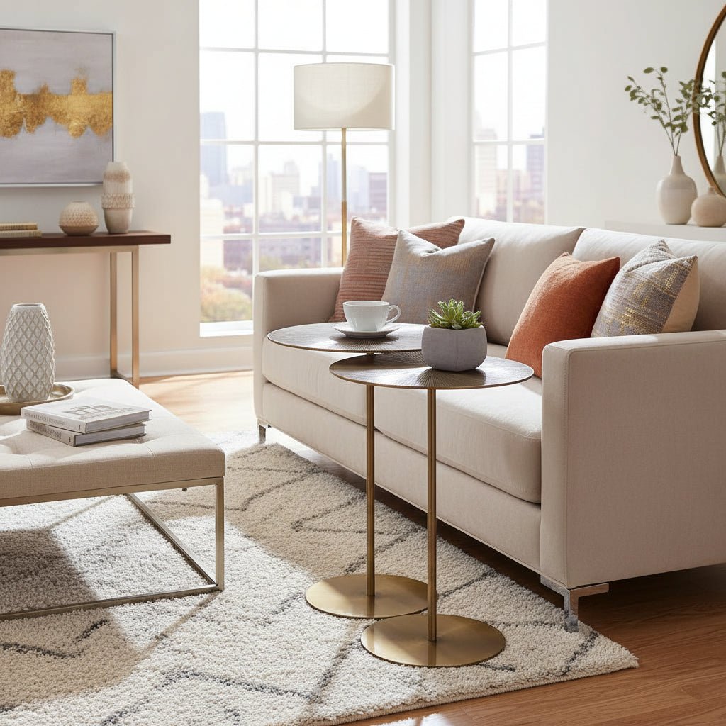 Sundries Round Nesting Drink Table Coffee Tables| Fairfield Chair