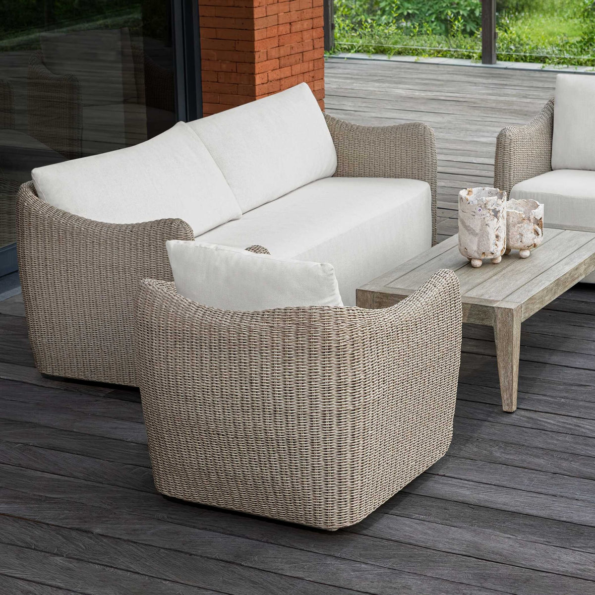 Sunset Outdoor Swivel Lounge Chair Outdoor Chairs| Uttermost