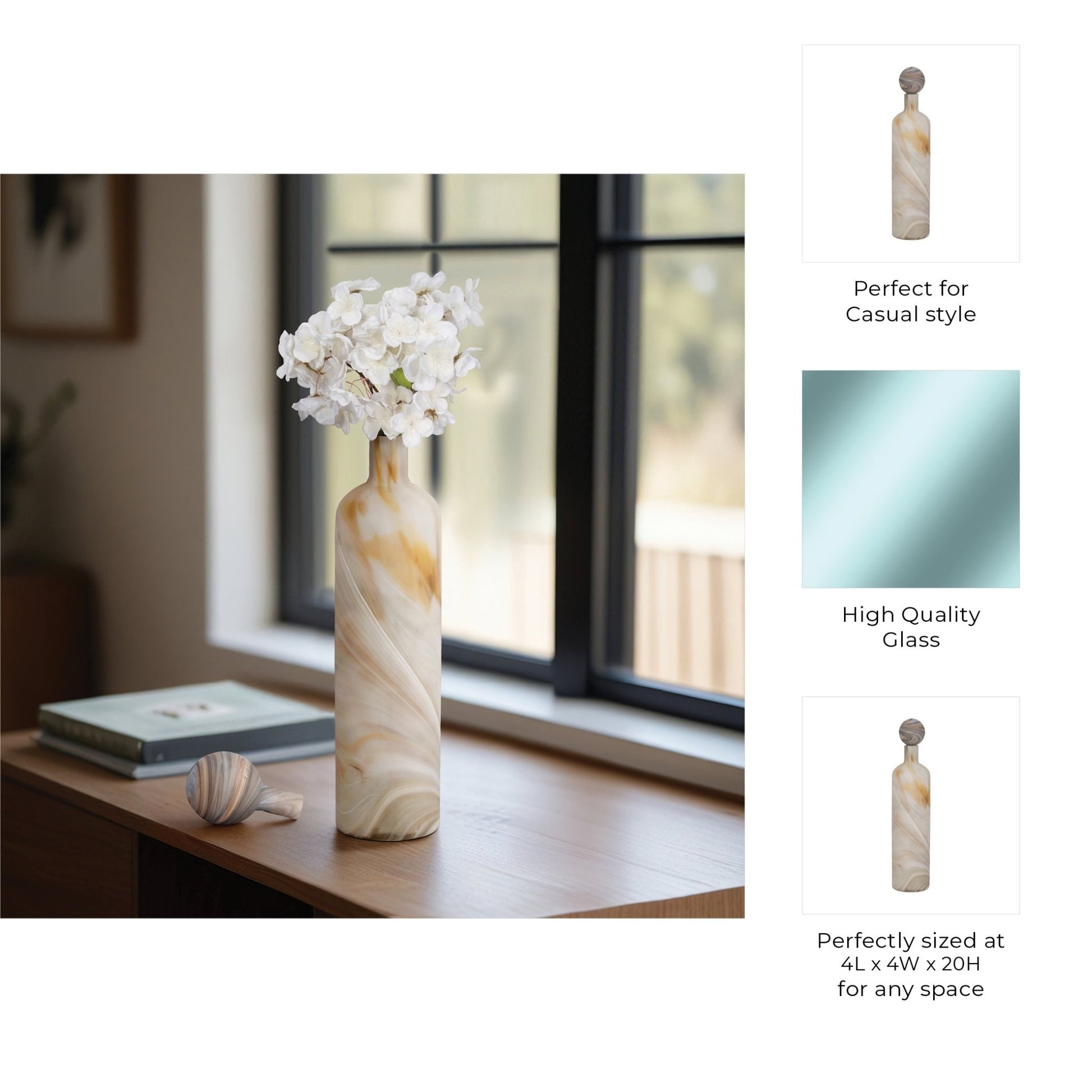 Sutton Grey Glass Bottle Vases and Jars| Sagebrook Home