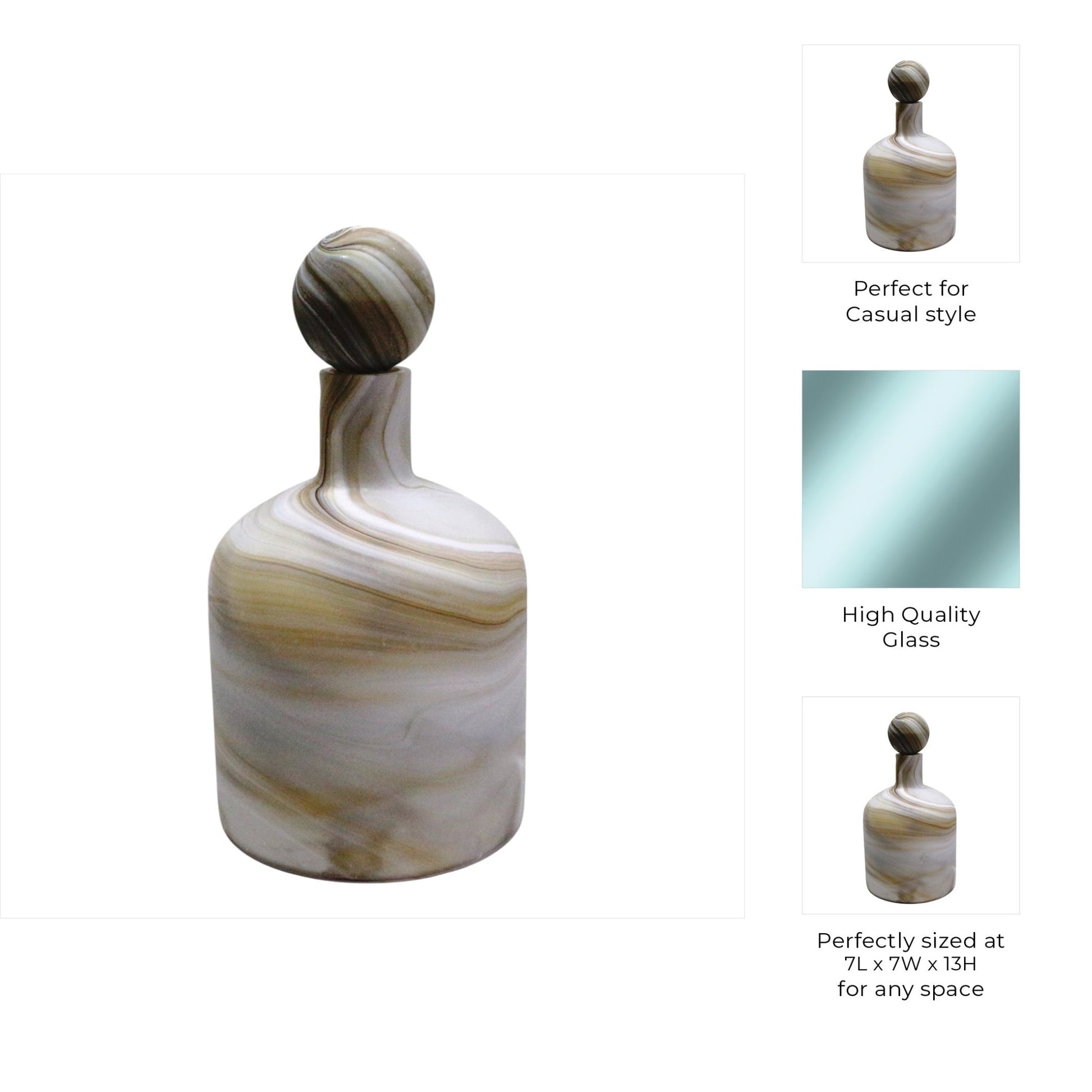 Sutton Grey Glass Bottle Vases and Jars| Sagebrook Home