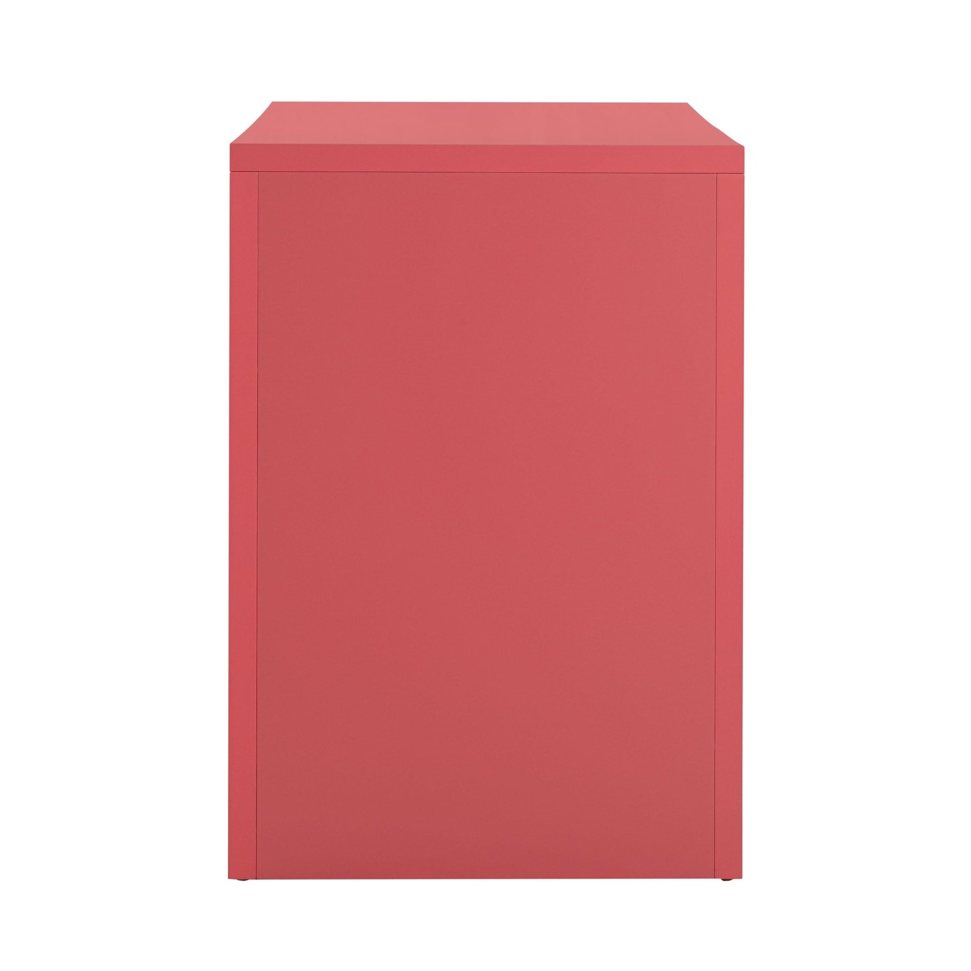 Suzie Coral Pink & Rattan Executive Desk Desk| TOV