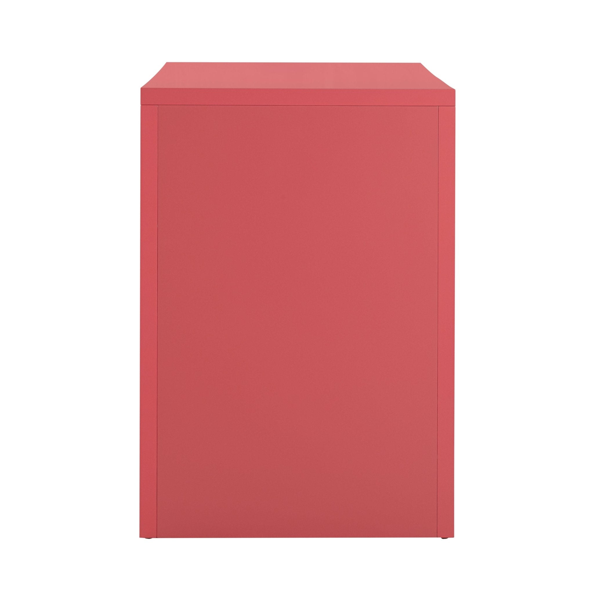 Suzie Coral Pink & Rattan Executive Desk Desk| TOV