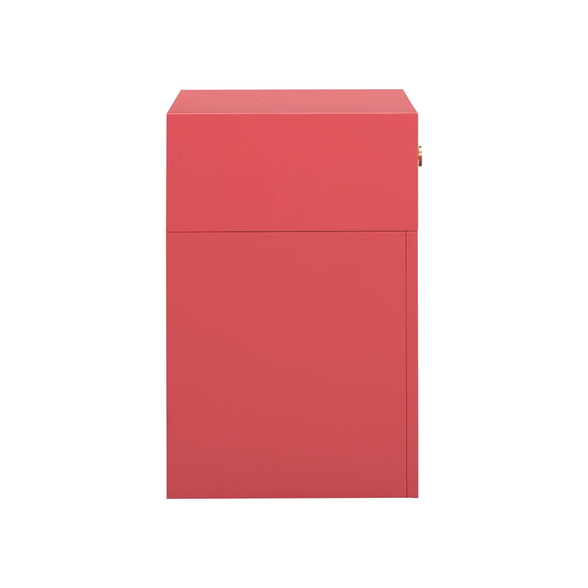 Suzie Coral Pink & Rattan Nightstand Nightstands| TOV