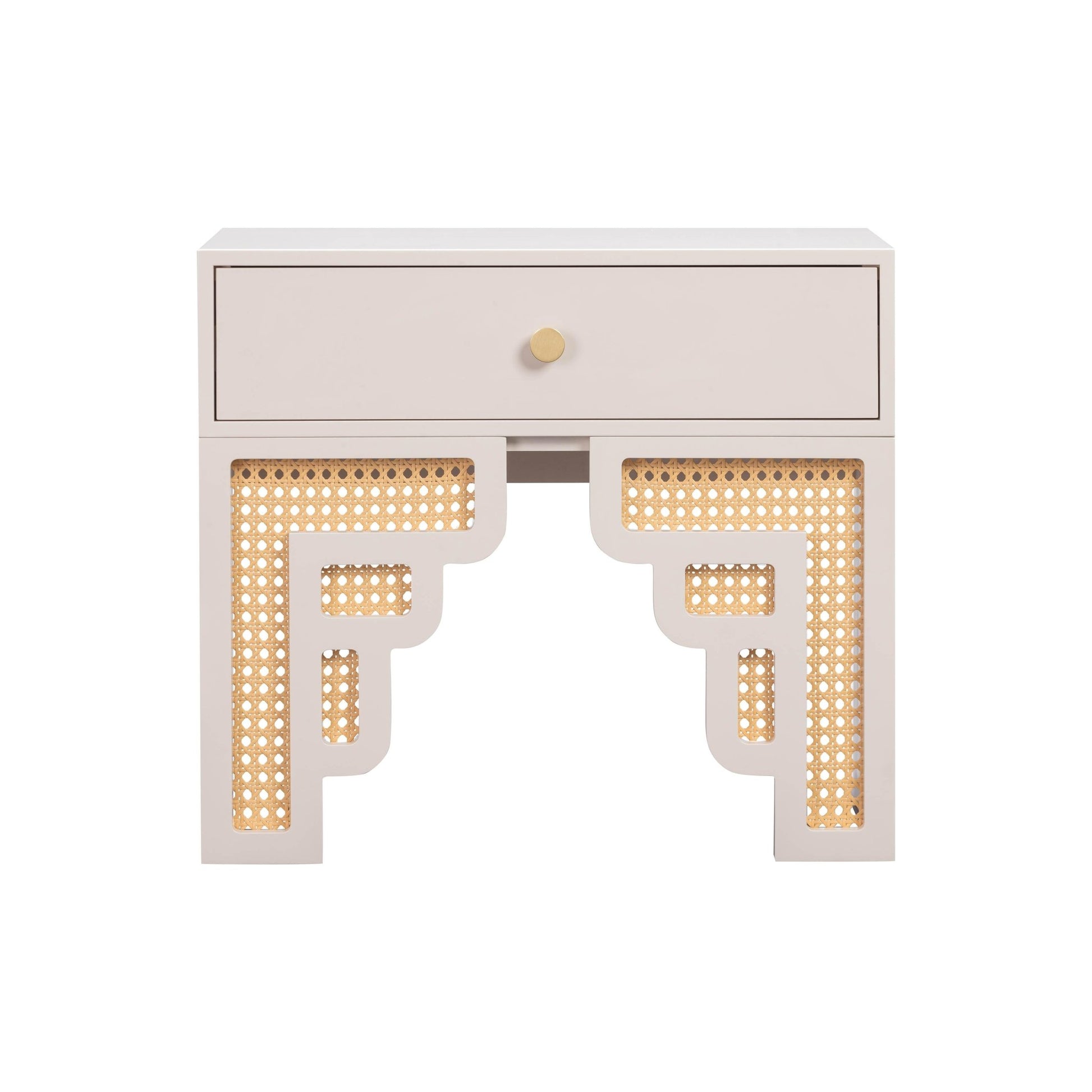 Suzie Cream & Rattan Nightstand Nightstands| TOV