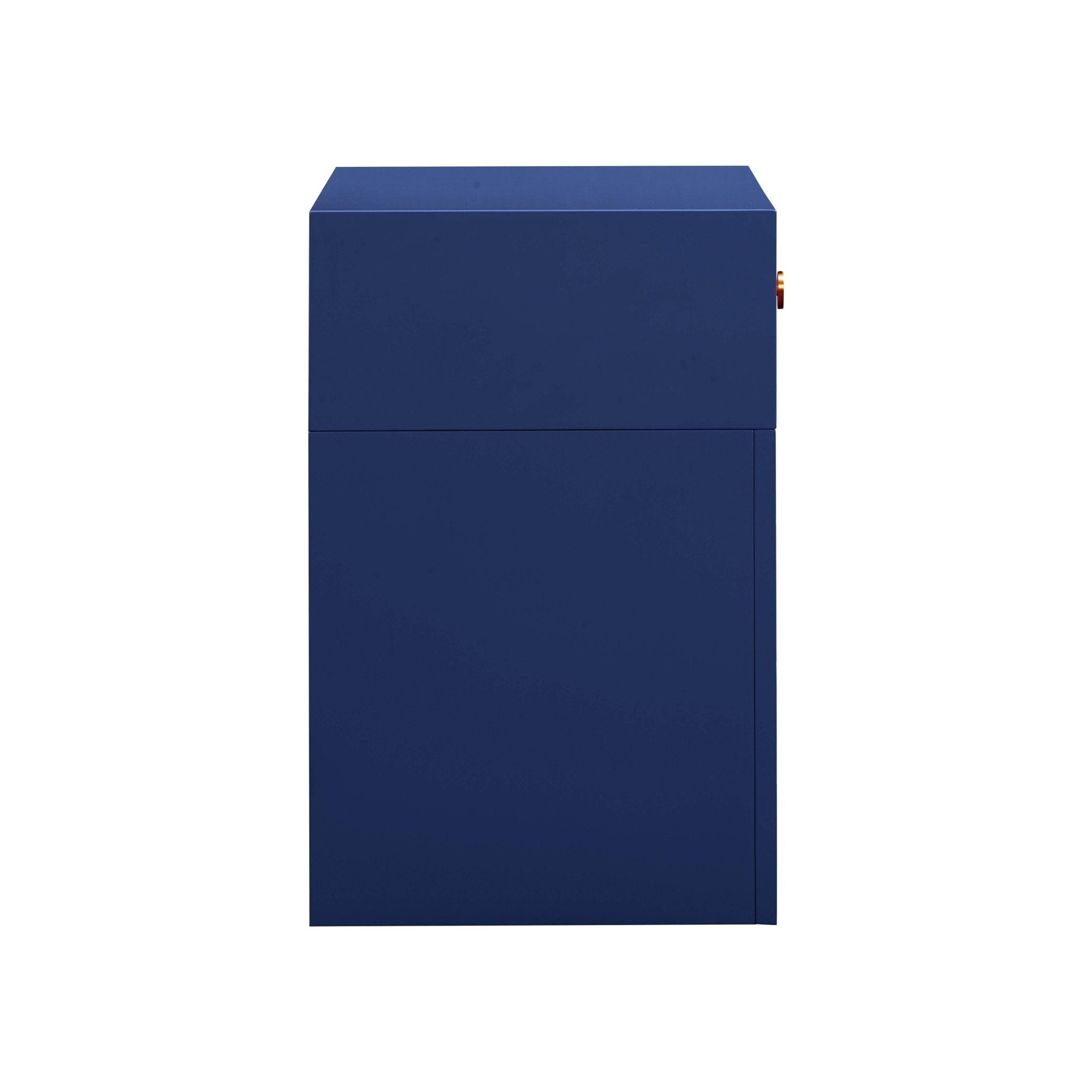 Suzie Navy & Rattan Nightstand Nightstands| TOV