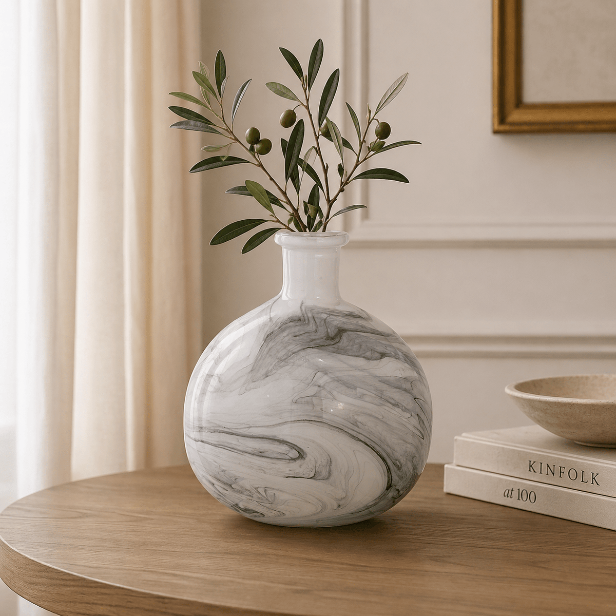 Svirla Vase - Black-and-White Swirl Vases and Jars| Roots Furniture
