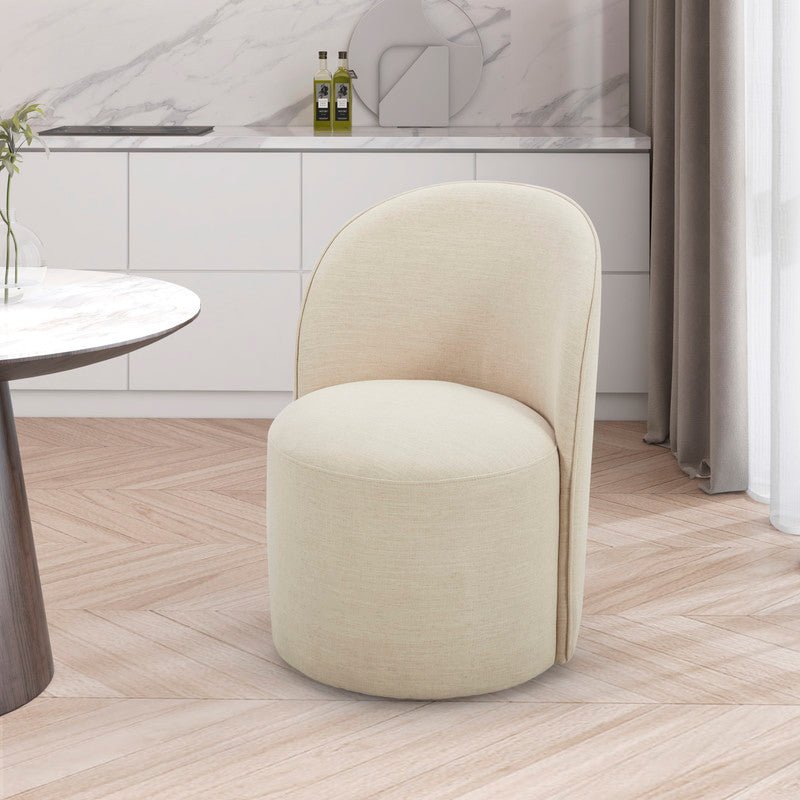 Sway White Swivel Dining Chair - Al Rugaib Furniture