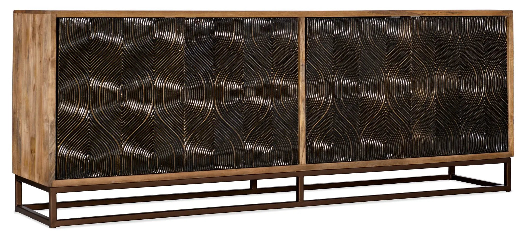 Swirl Door Entertainment Console Hooker