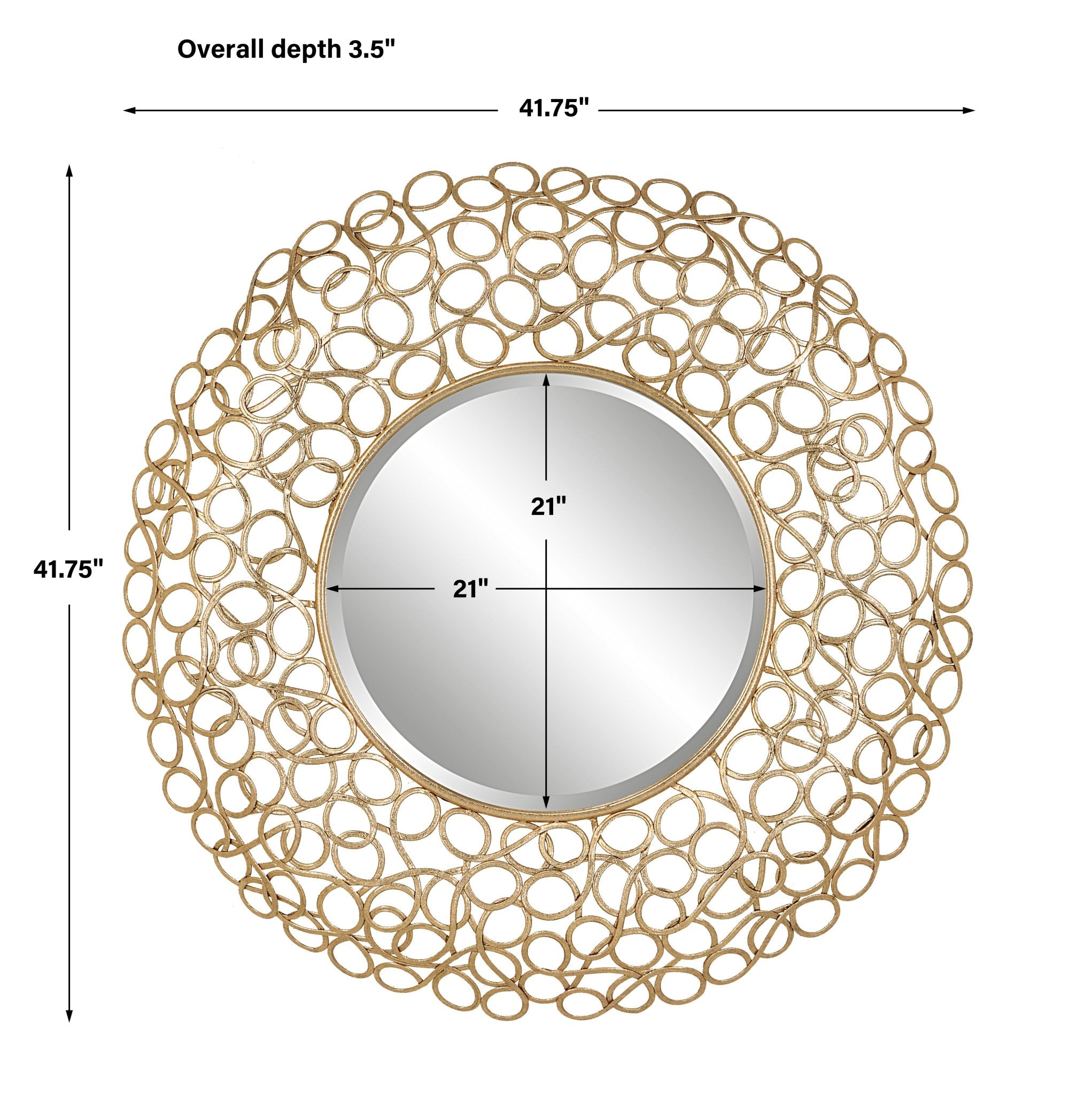 Swirl Round Mirror Mirrors| Uttermost