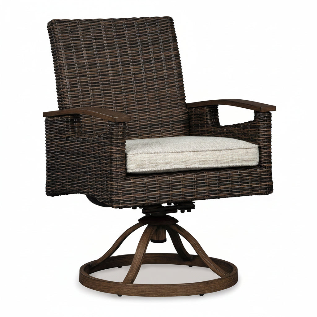 SWIVEL CHAIR W/CUSHION ( 2/CN) Outdoor Chairs| Ashley Homestore