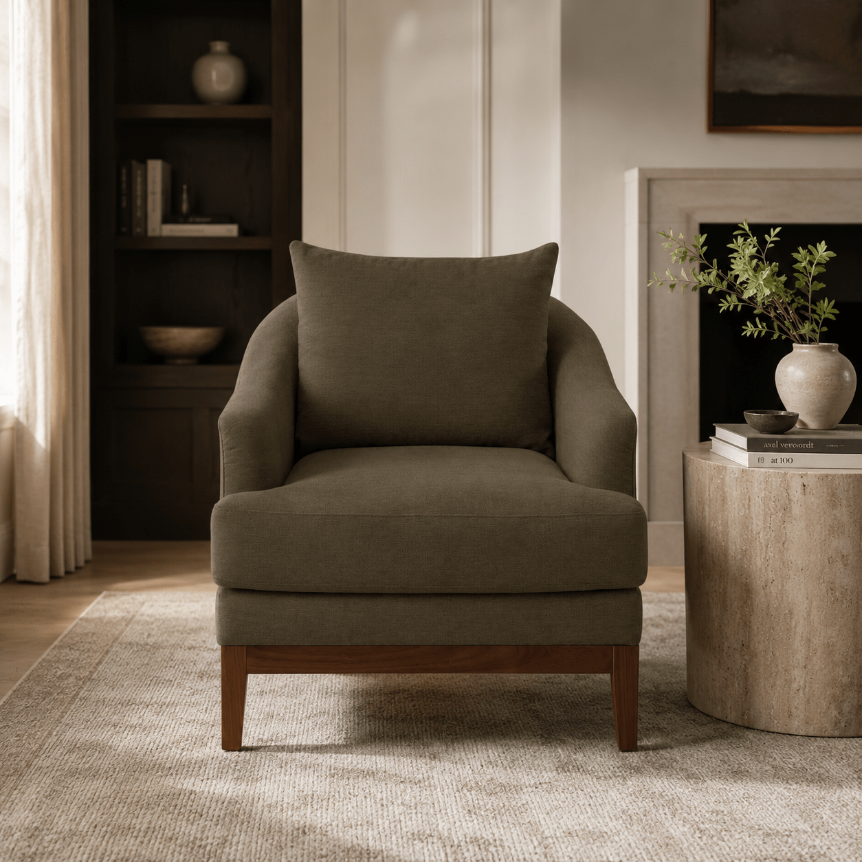 Sydney Olive Accent chair Chairs| Roots Furniture