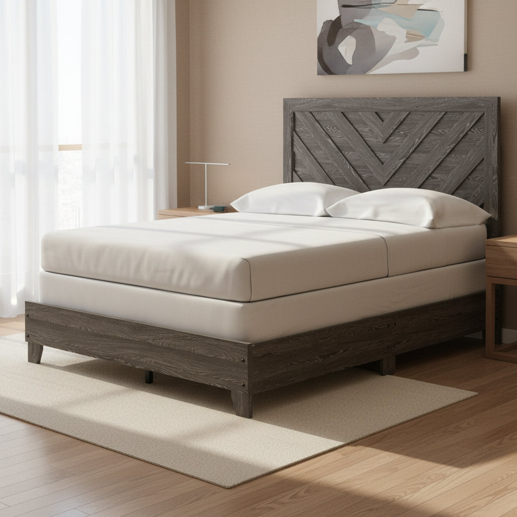 Sylveri Full Chevron Panel Bedroom - Al Rugaib Furniture