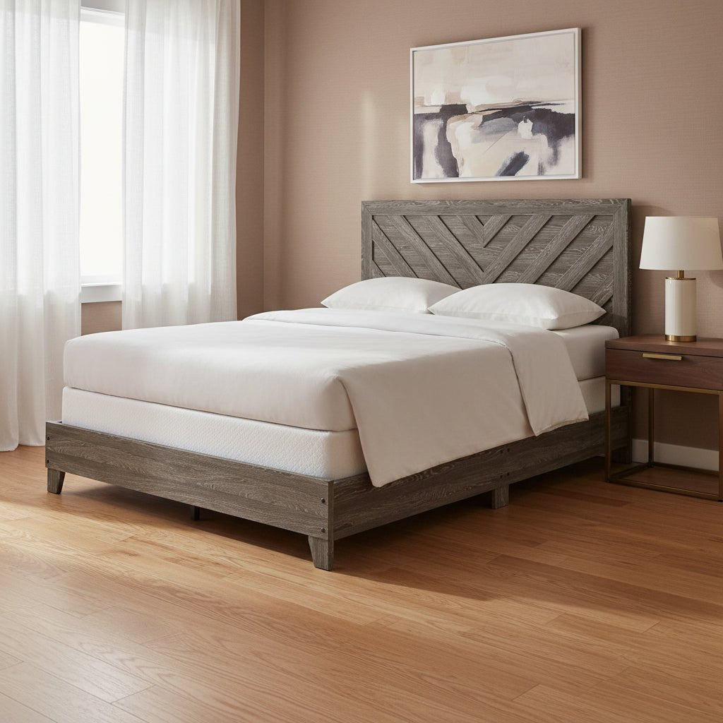 Sylveri Queen Chevron Panel Bed Beds| Ashley Homestore