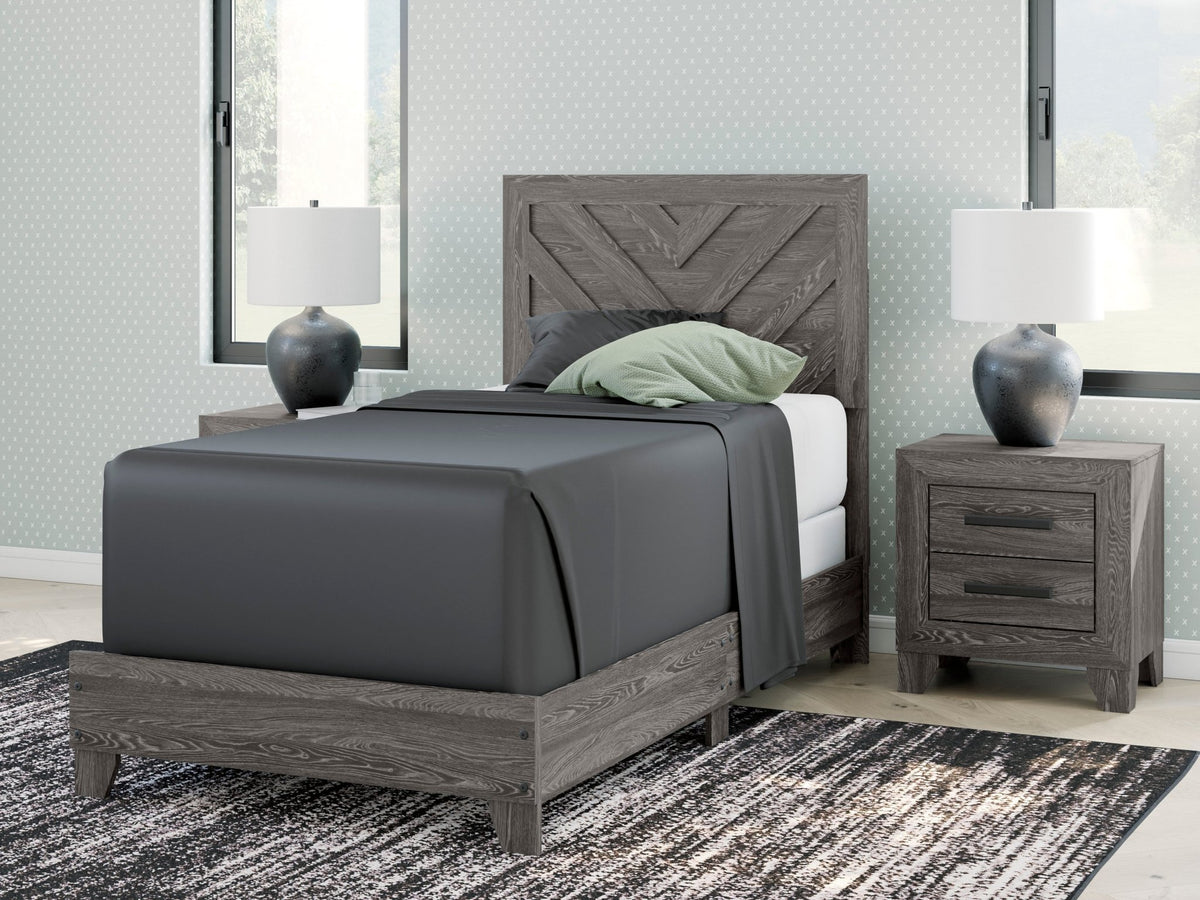 Sylveri Twin Chevron Panel Bed Beds| Ashley Homestore