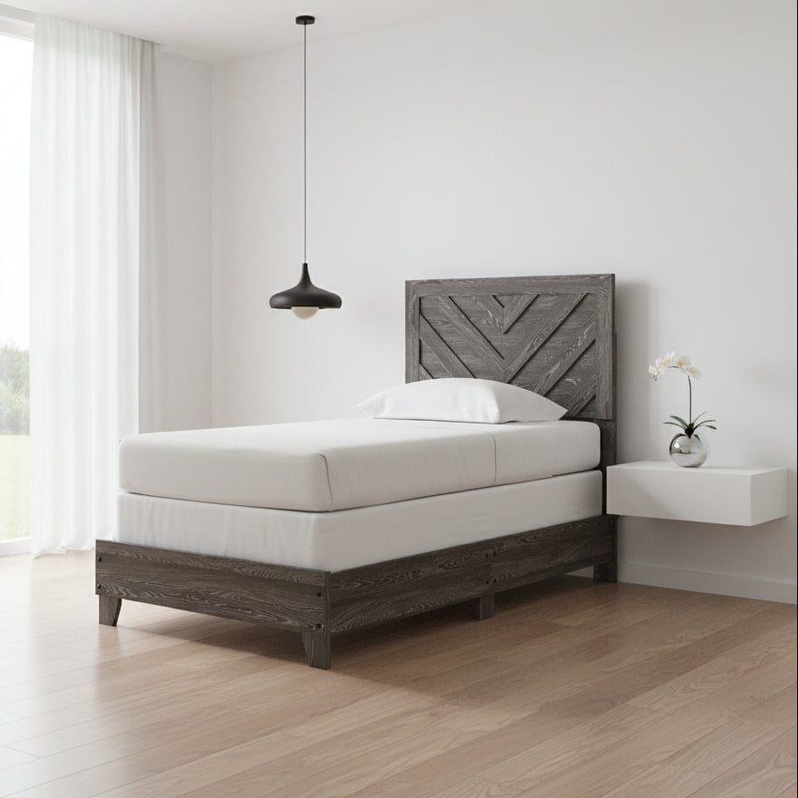 Sylveri Twin Chevron Panel Bed Beds| Ashley Homestore