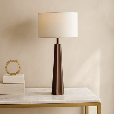 TABLE LAMP W / ROUND SHADE - Al Rugaib Furniture