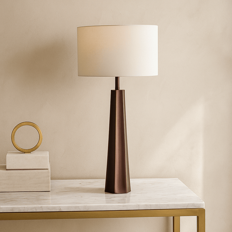 TABLE LAMP W / ROUND SHADE - Al Rugaib Furniture