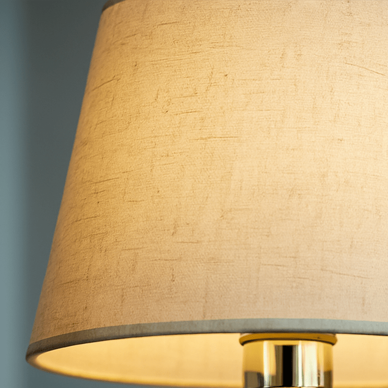 Table Lamp with Light Fabric Shade and Flexible Reading Arm in Elegant Gold - Al Rugaib Furniture
