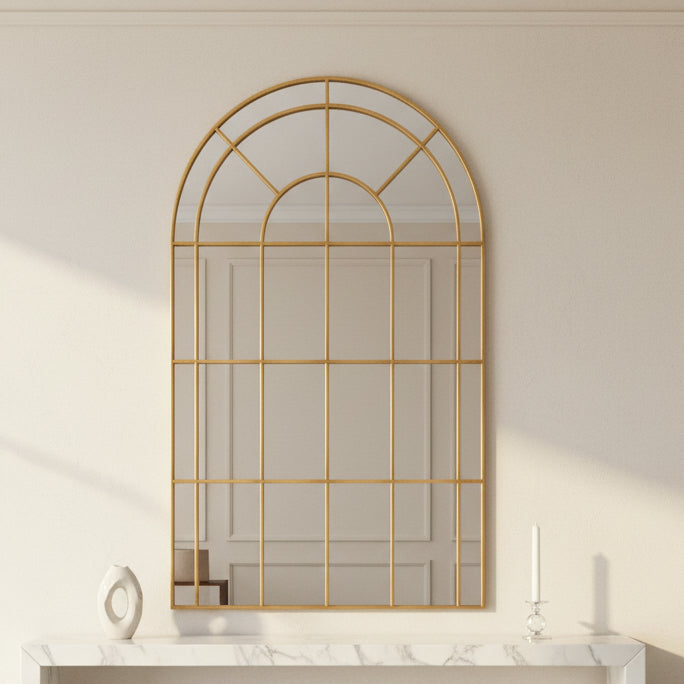 Tall Grantola Gold Arch Mirrors| Uttermost