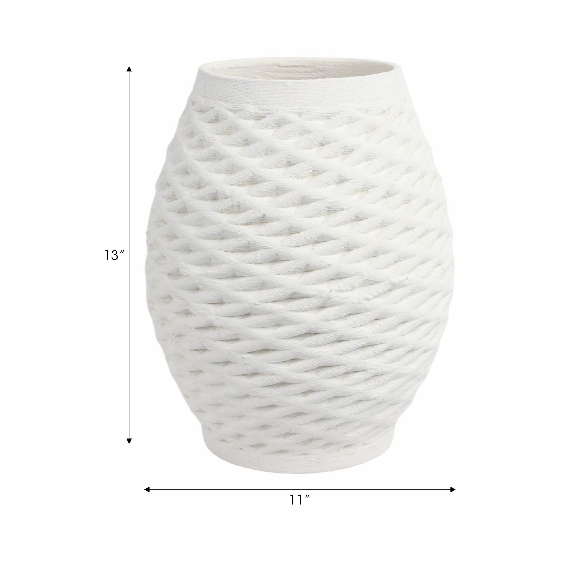 talland 3d Printed Porcelain Vase, Ivory Vases and Jars| Sagebrook Home