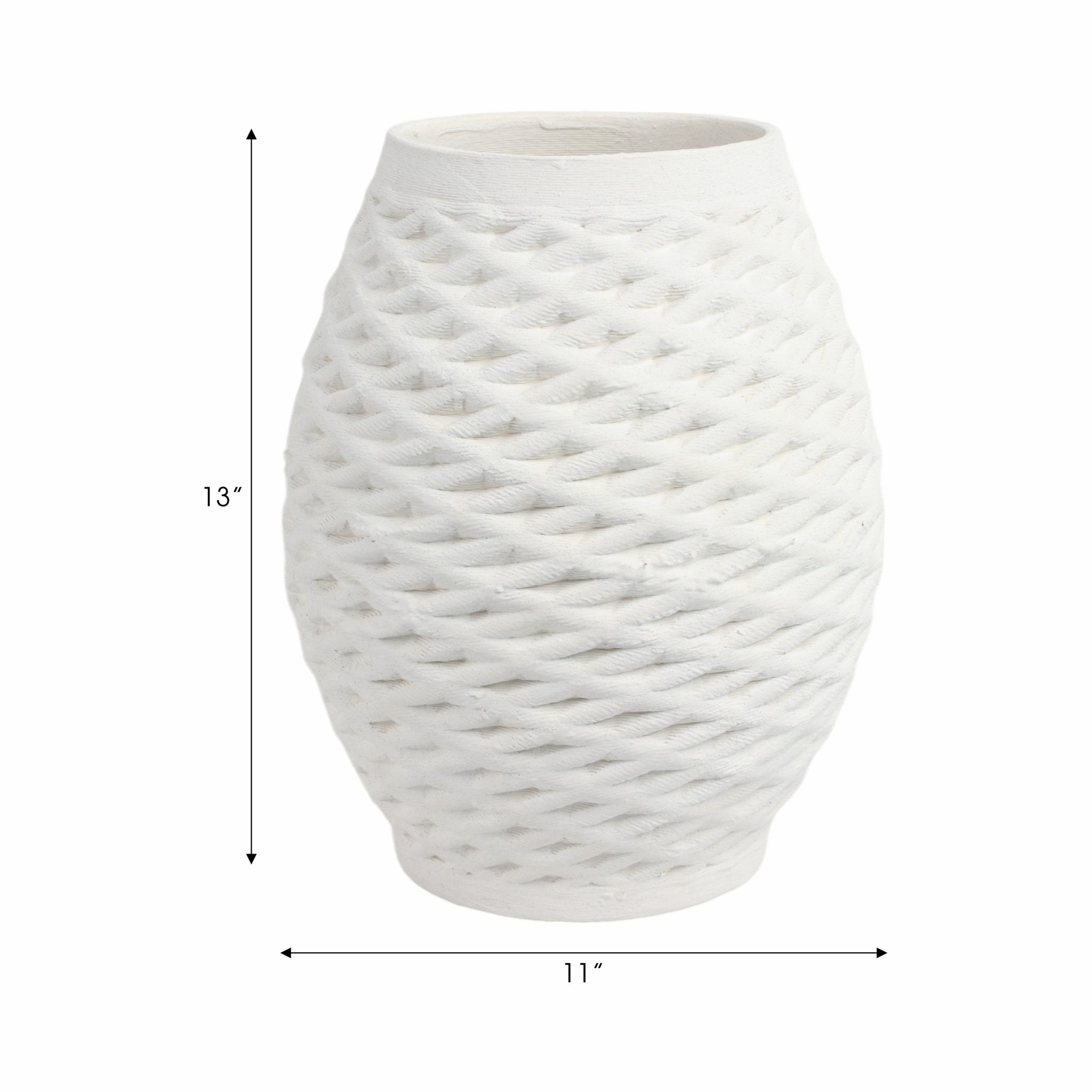 talland 3d Printed Porcelain Vase, Ivory Vases and Jars| Sagebrook Home