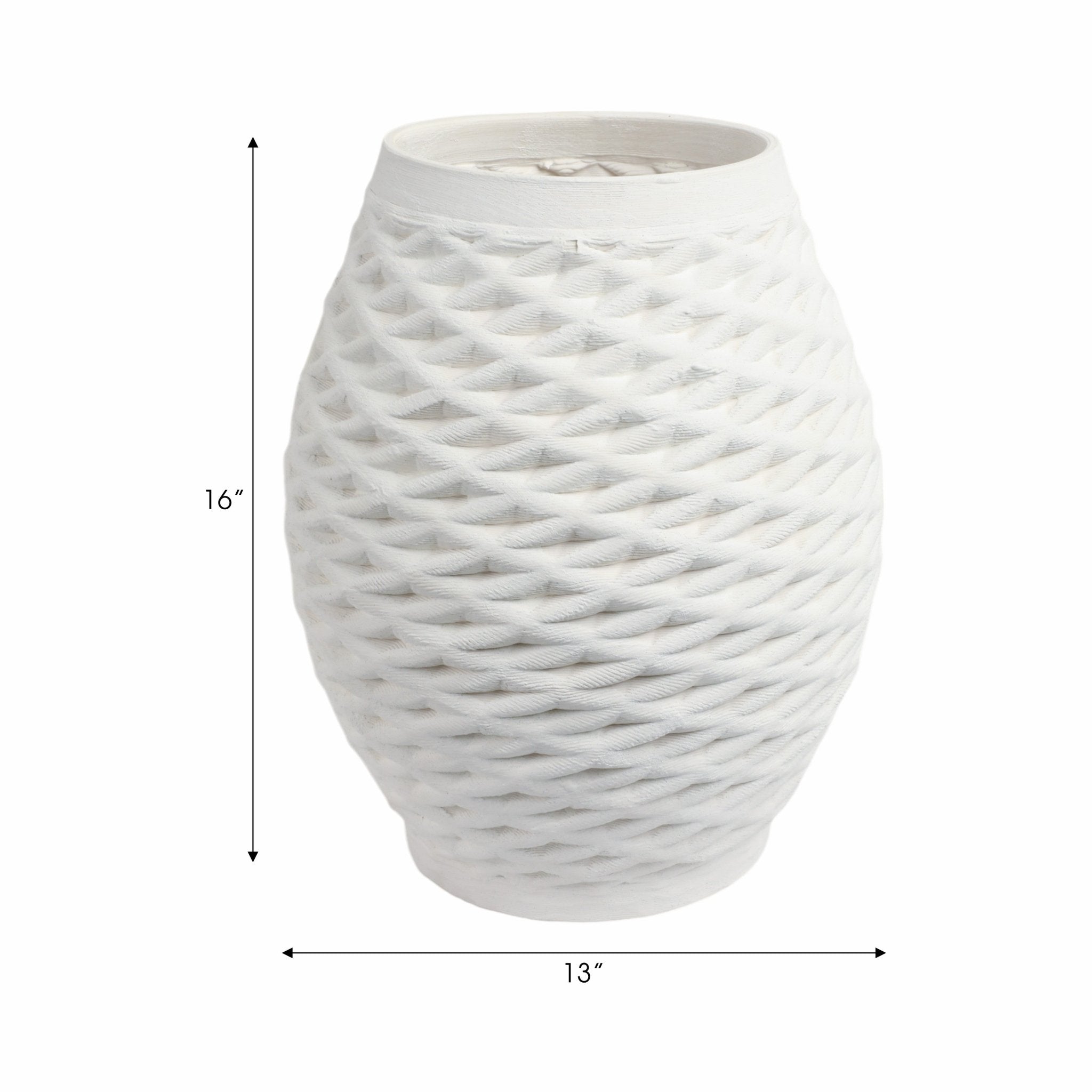 talland 3d Printed Porcelain Vase, Ivory Vases and Jars| Sagebrook Home