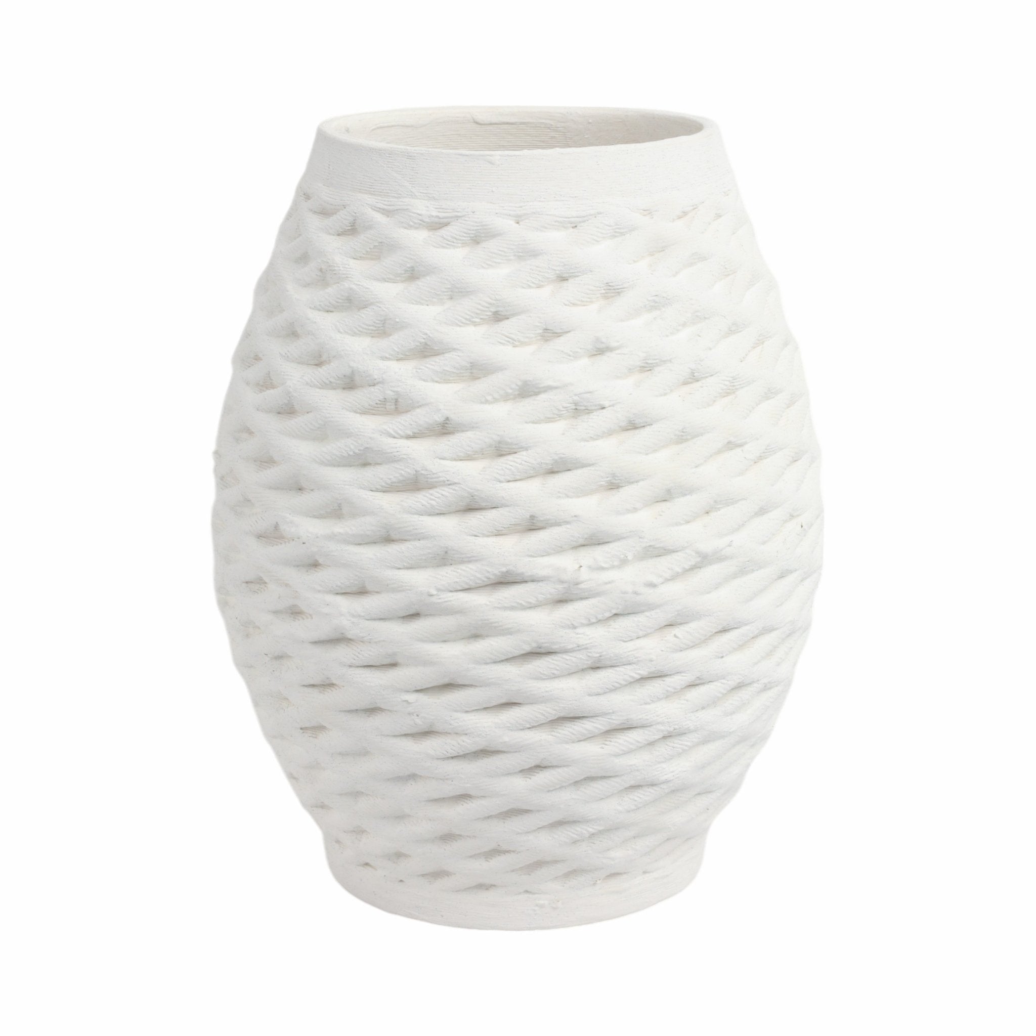 talland 3d Printed Porcelain Vase, Ivory Vases and Jars| Sagebrook Home