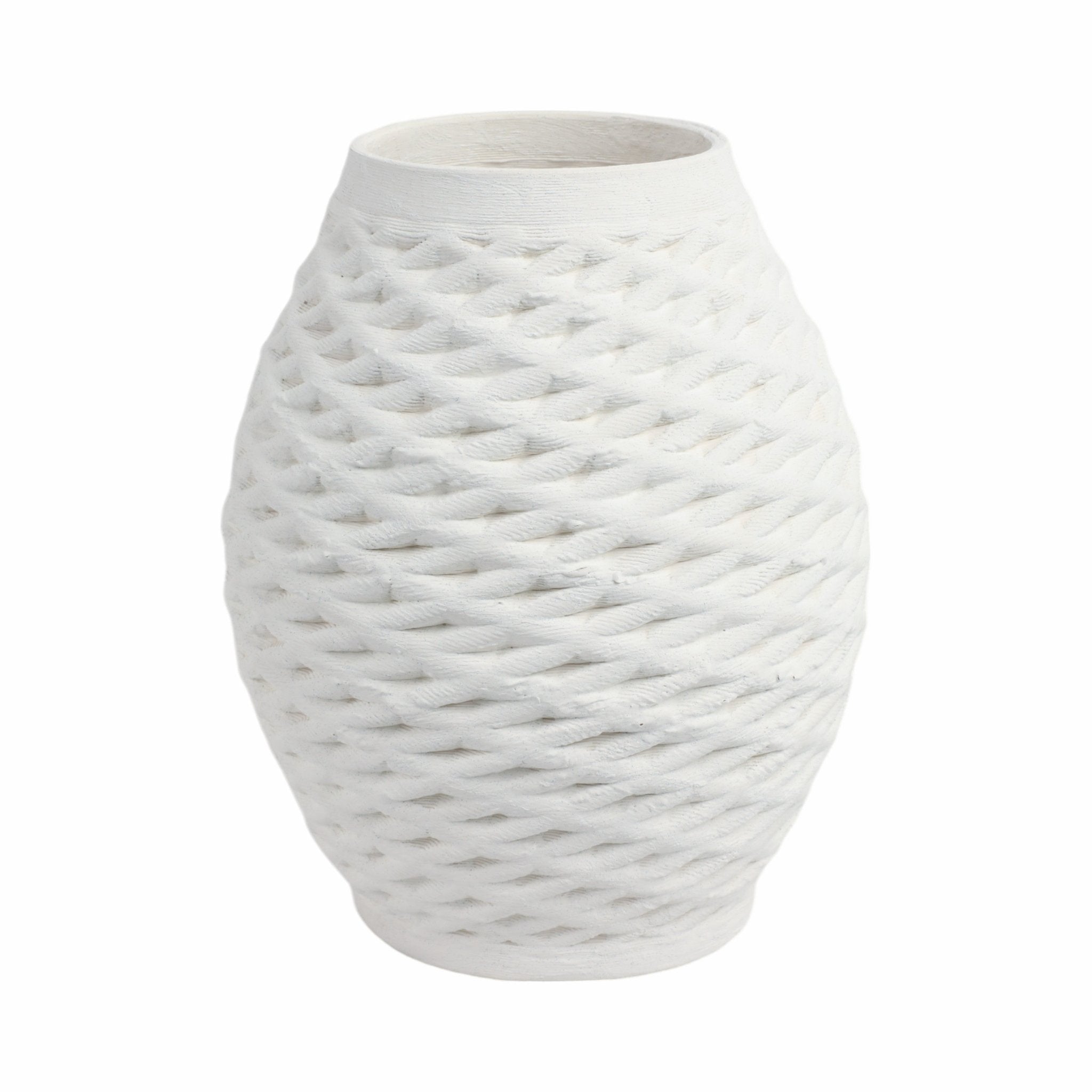 talland 3d Printed Porcelain Vase, Ivory Vases and Jars| Sagebrook Home
