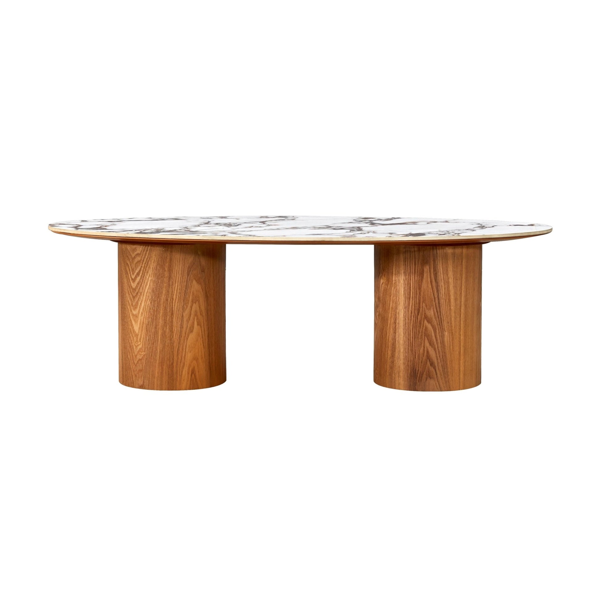 Tamara Marble Ceramic Oval Coffee Table Coffee Tables| TOV