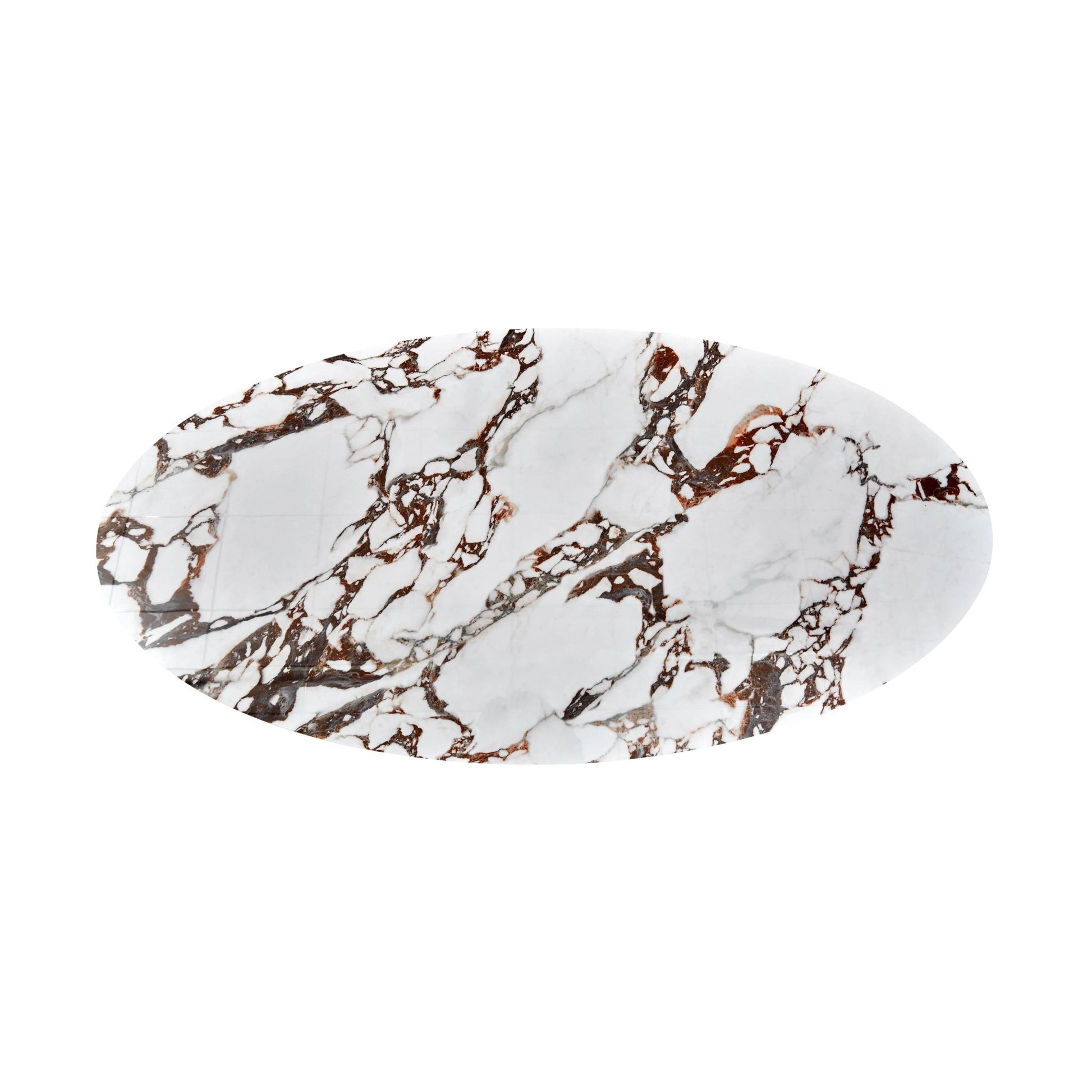 Tamara Marble Ceramic Oval Coffee Table Coffee Tables| TOV