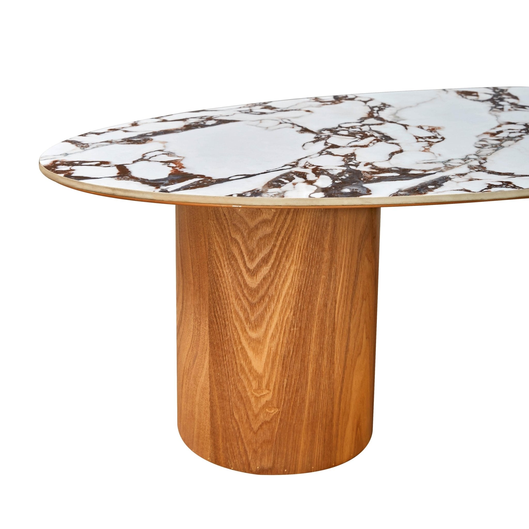 Tamara Marble Ceramic Oval Coffee Table Coffee Tables| TOV