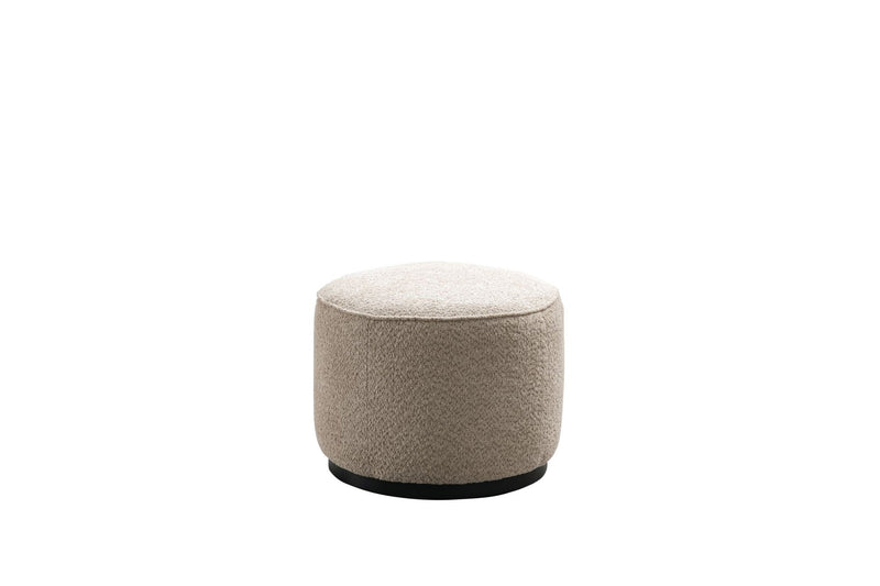 Tan Boucle Ottoman W55.5xH44cm - Al Rugaib Furniture