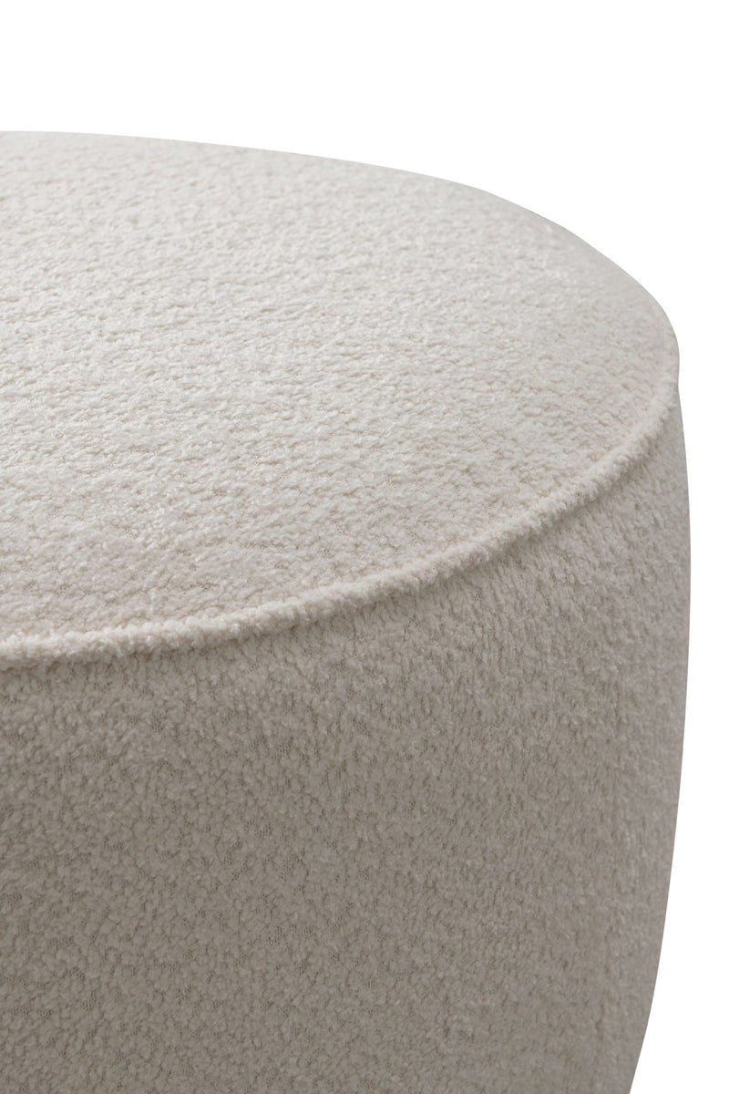 Tan Boucle Ottoman W55.5xH44cm - Al Rugaib Furniture