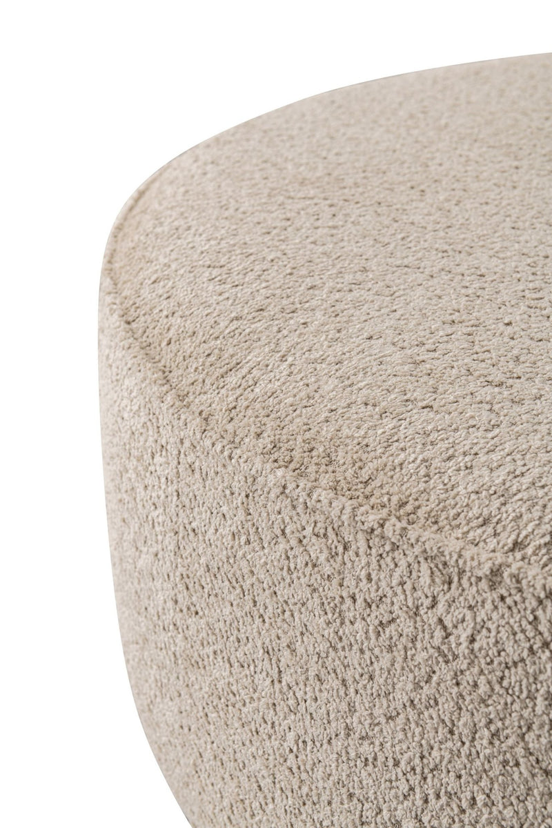 Tan Boucle Ottoman W91xH36cm - Al Rugaib Furniture