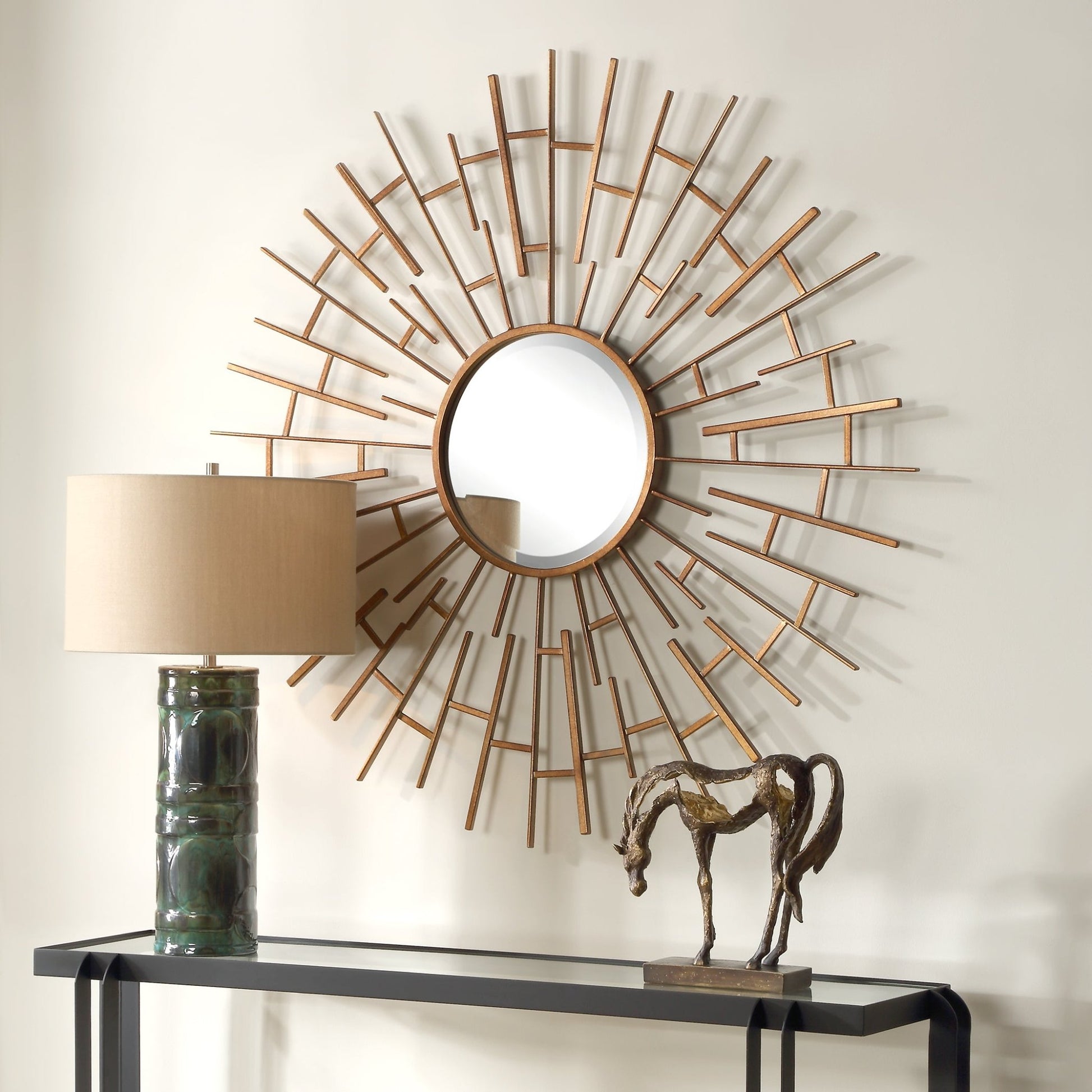 Tangled Bronze Round Mirror Mirrors| Uttermost