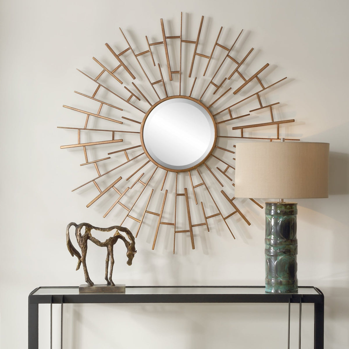Tangled Bronze Round Mirror Mirrors| Uttermost