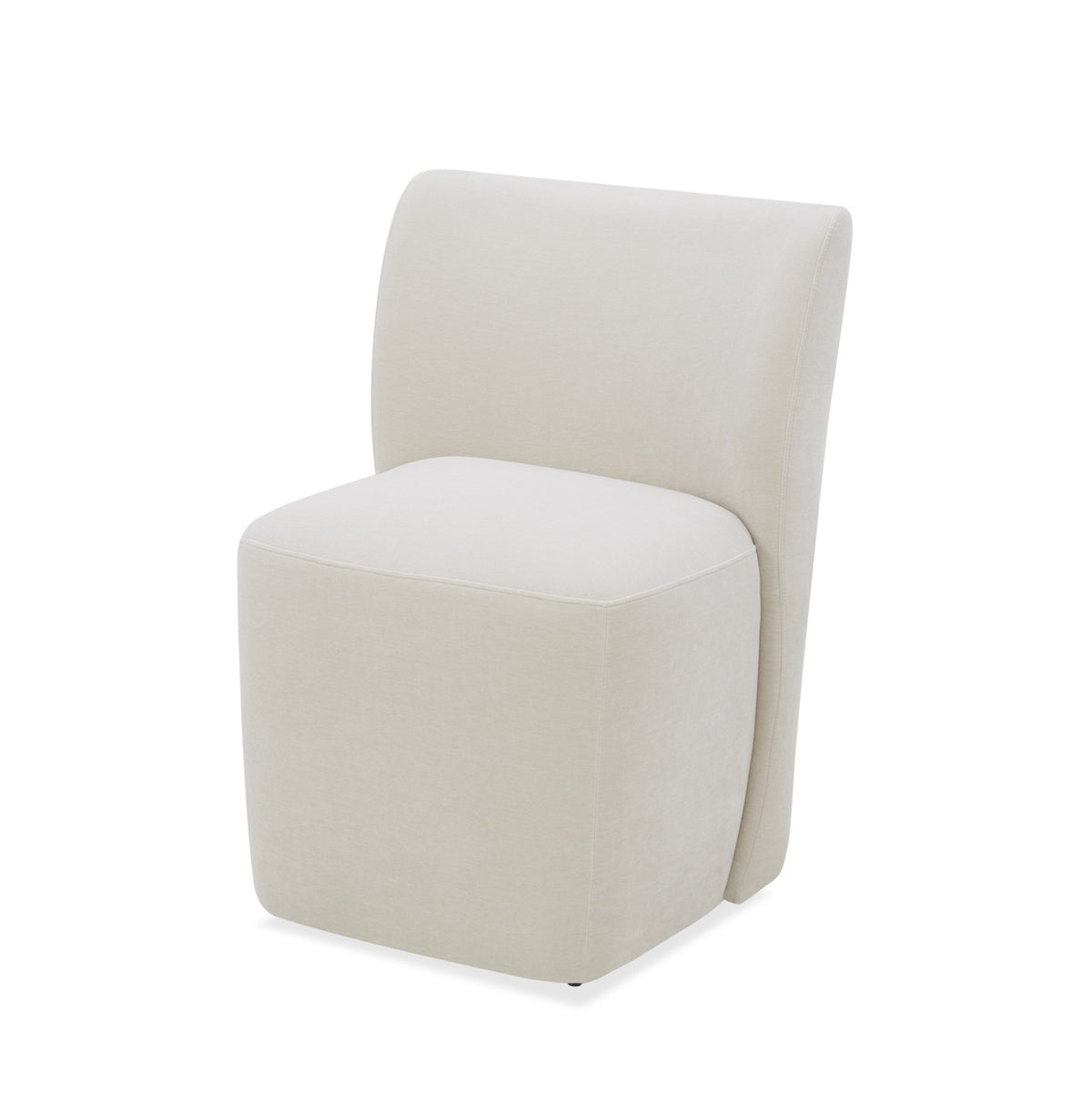 Tanny Cream Armless chair leg wheel Dining Chairs| Roots Furniture