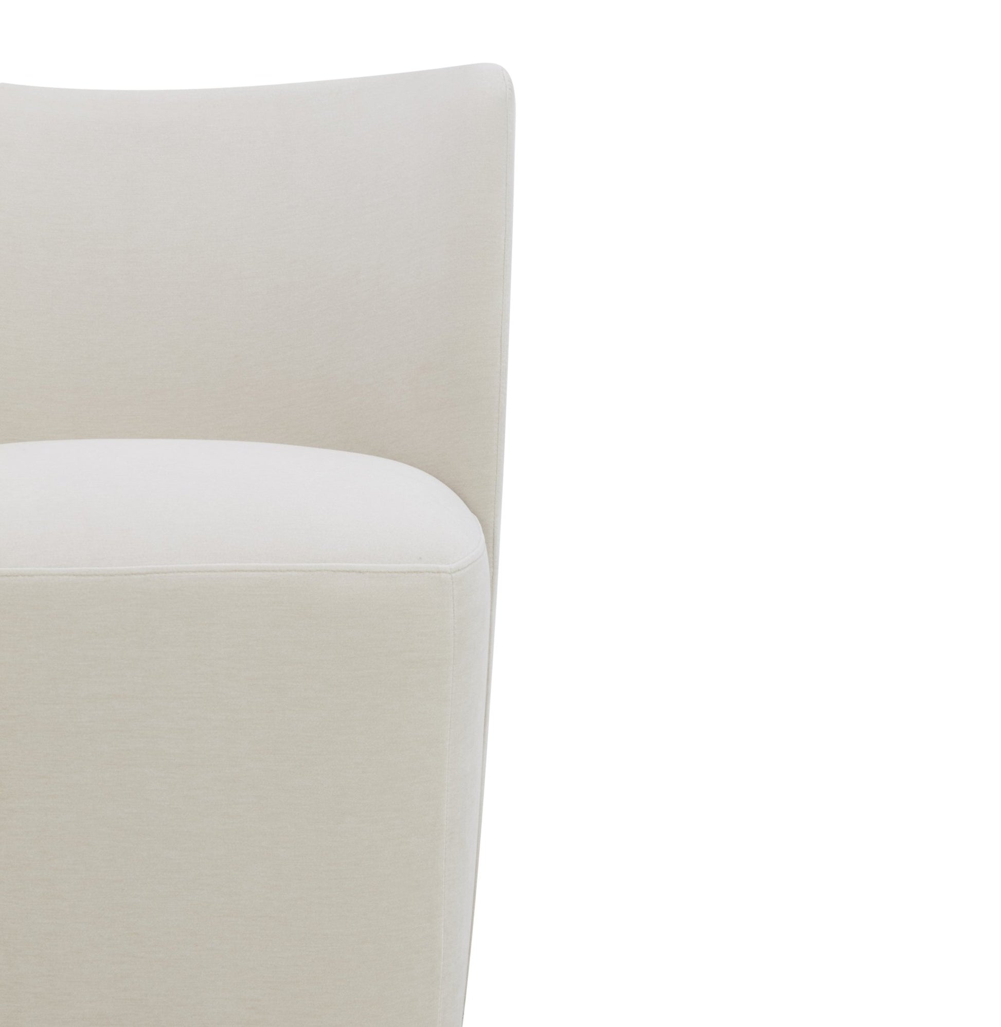 Tanny Cream Armless chair leg wheel Dining Chairs| Roots Furniture