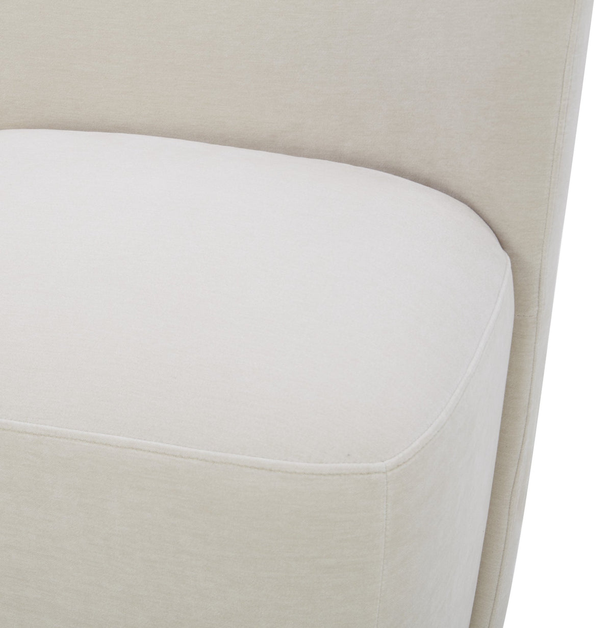 Tanny Cream Armless chair leg wheel Dining Chairs| Roots Furniture