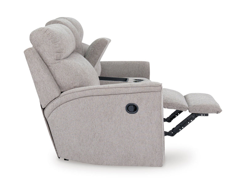Tarmiac Reclining Loveseat with Console - Al Rugaib Furniture
