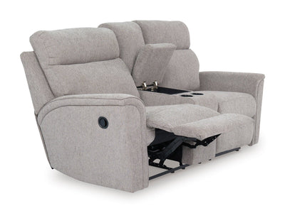 Tarmiac Reclining Loveseat with Console - Al Rugaib Furniture