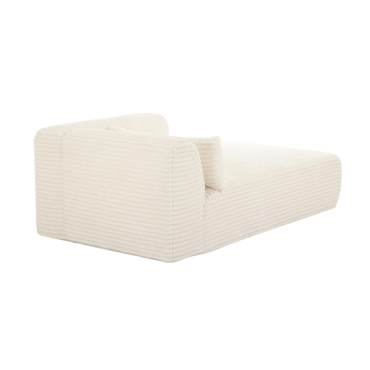 Tarra Fluffy Oversized Cream Corduroy Modular RAF Chaise Chaises| TOV