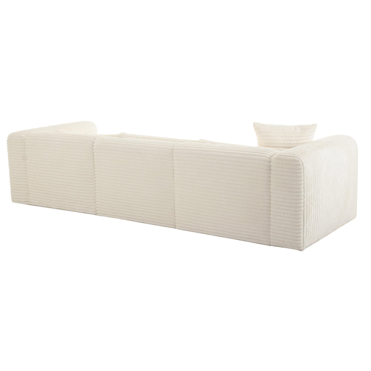 Tarra Fluffy Oversized Cream Corduroy Modular RAF Sectional Sectionals| TOV