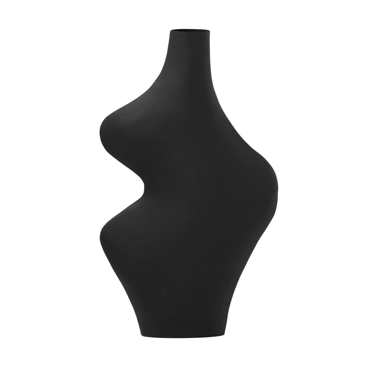 Tarri Black Steel Vase Vases and Jars| TOV