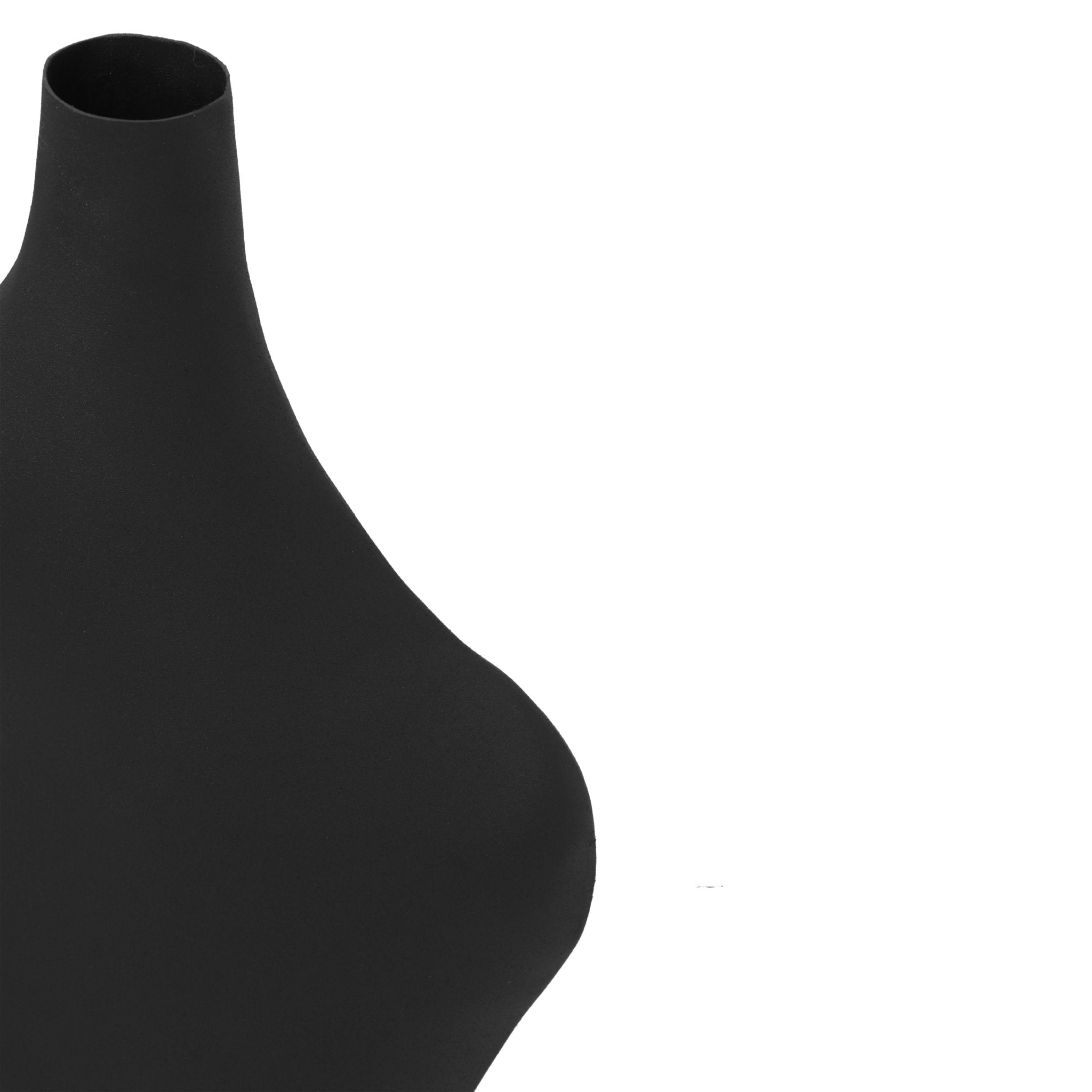 Tarri Black Steel Vase Vases and Jars| TOV