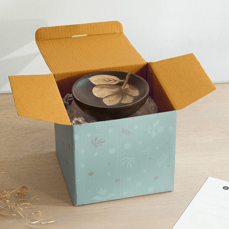 Tashi Glass Jar With Wooden Nut Bowl - Small - Al Rugaib Furniture