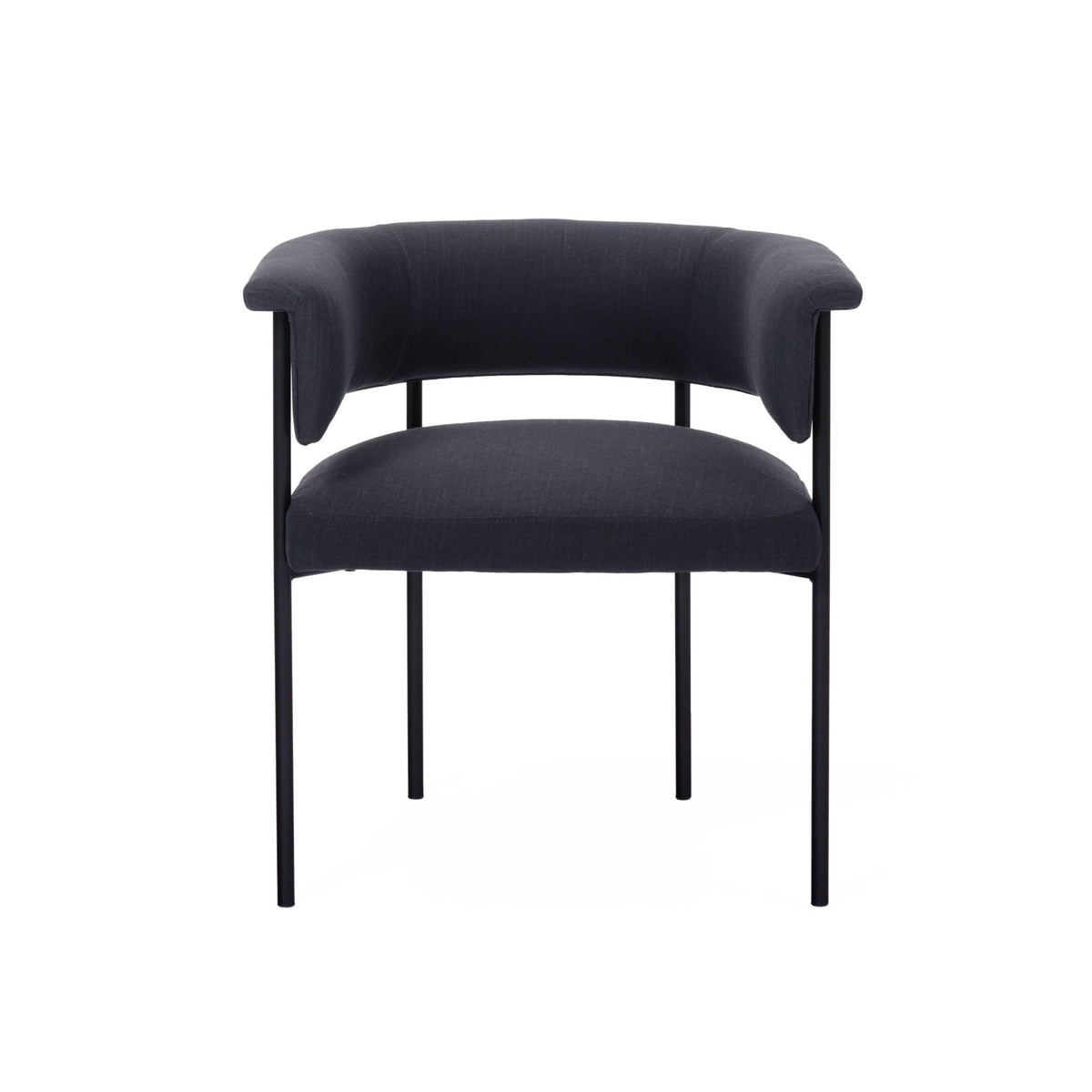 Taylor Black Performance Linen Dining Chair Dining Chairs| TOV